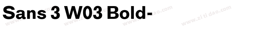 Sans 3 W03 Bold字体转换